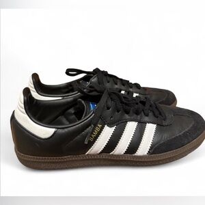 adidas Samba Black White Leather Sneakers